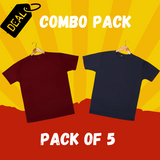 Combo Pack of 5 Premium cotton men t-shirt
